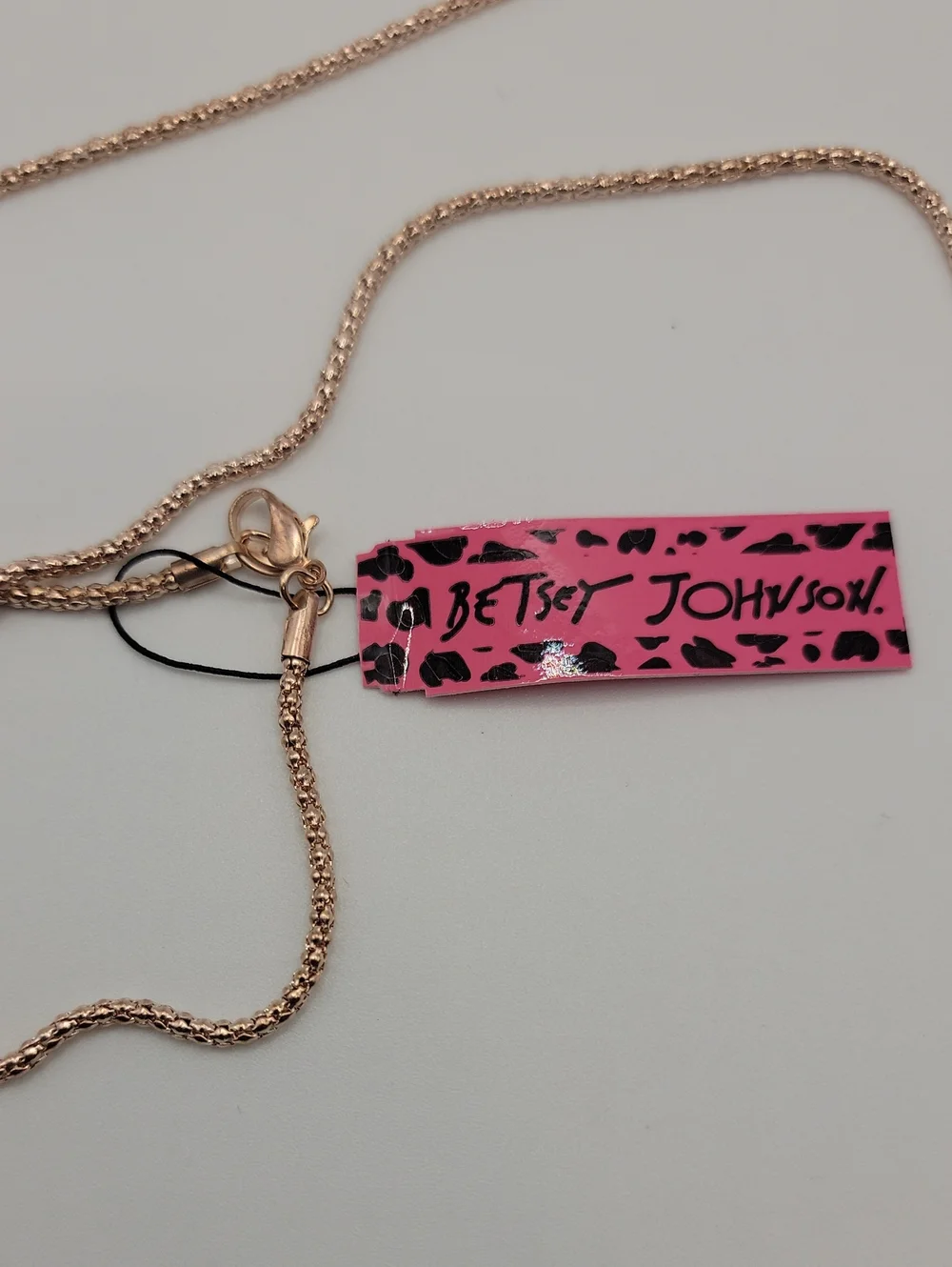 Betsey Johnson Rose Gold Reindeer Crystal Pendant Necklace 28